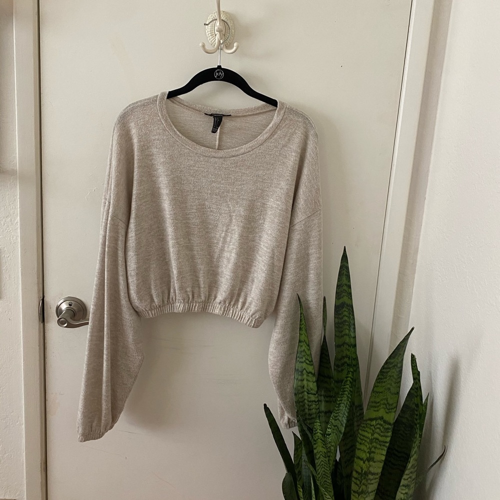 Cream Cropped Sweater